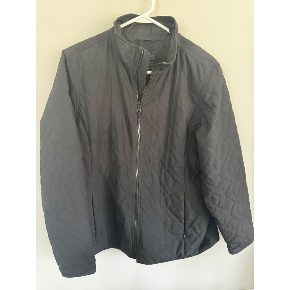 L.L.Bean Thinsulate Insulated Quilted Jacket Black Womens XL Lightweight Coat - Picture 2 of 8